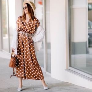 Zara Pants Jumpsuits Zara Polka Dot Jumpsuit Poshmark